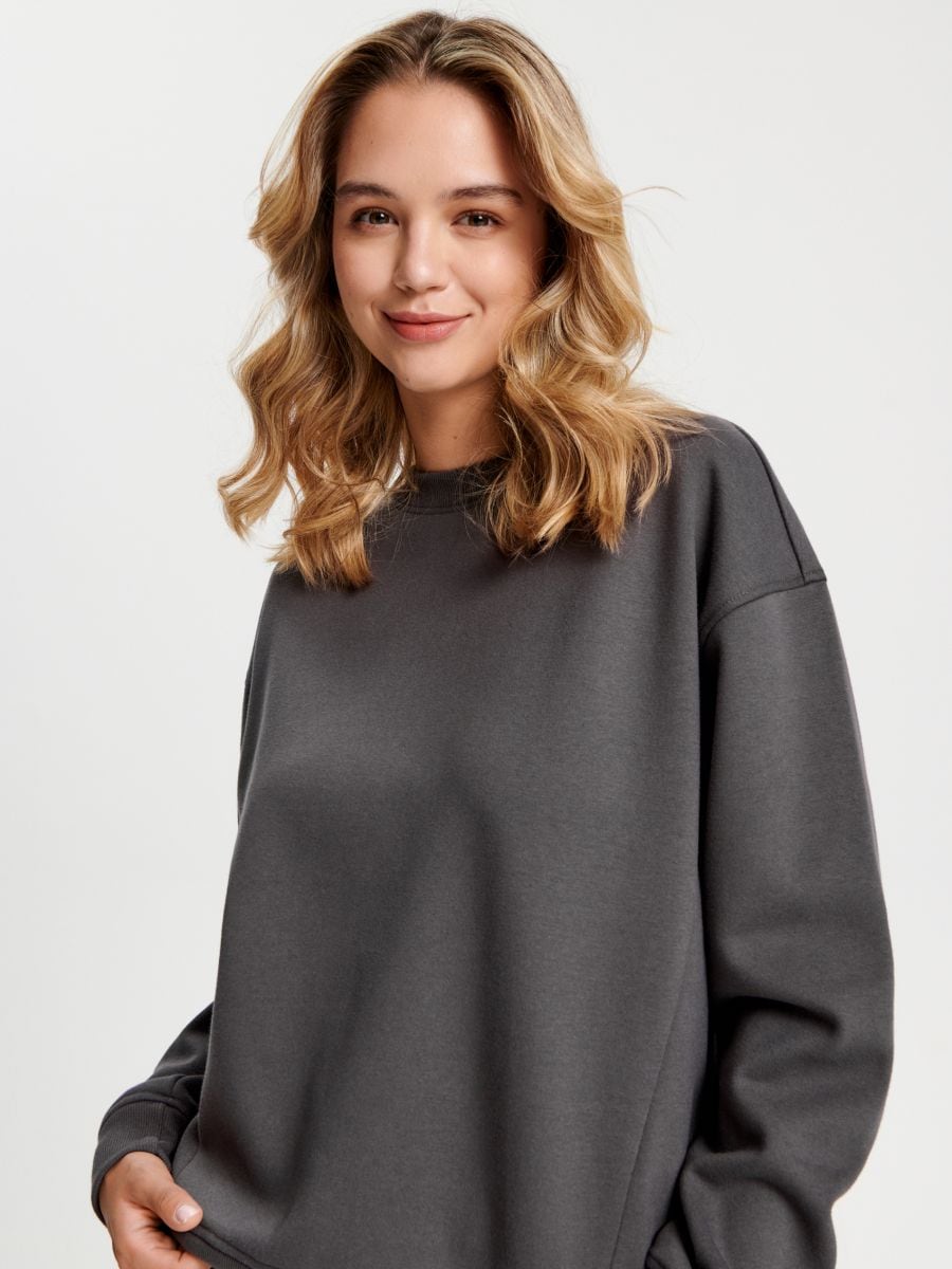 Bluza ze ściągaczami Kolor szary  6352J-90X