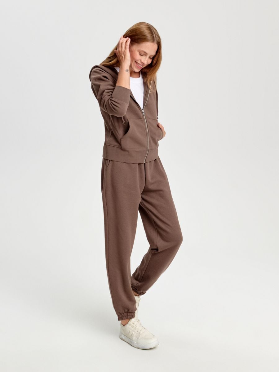 Bluza z kapturem Kolor brązowy  2302B-84X