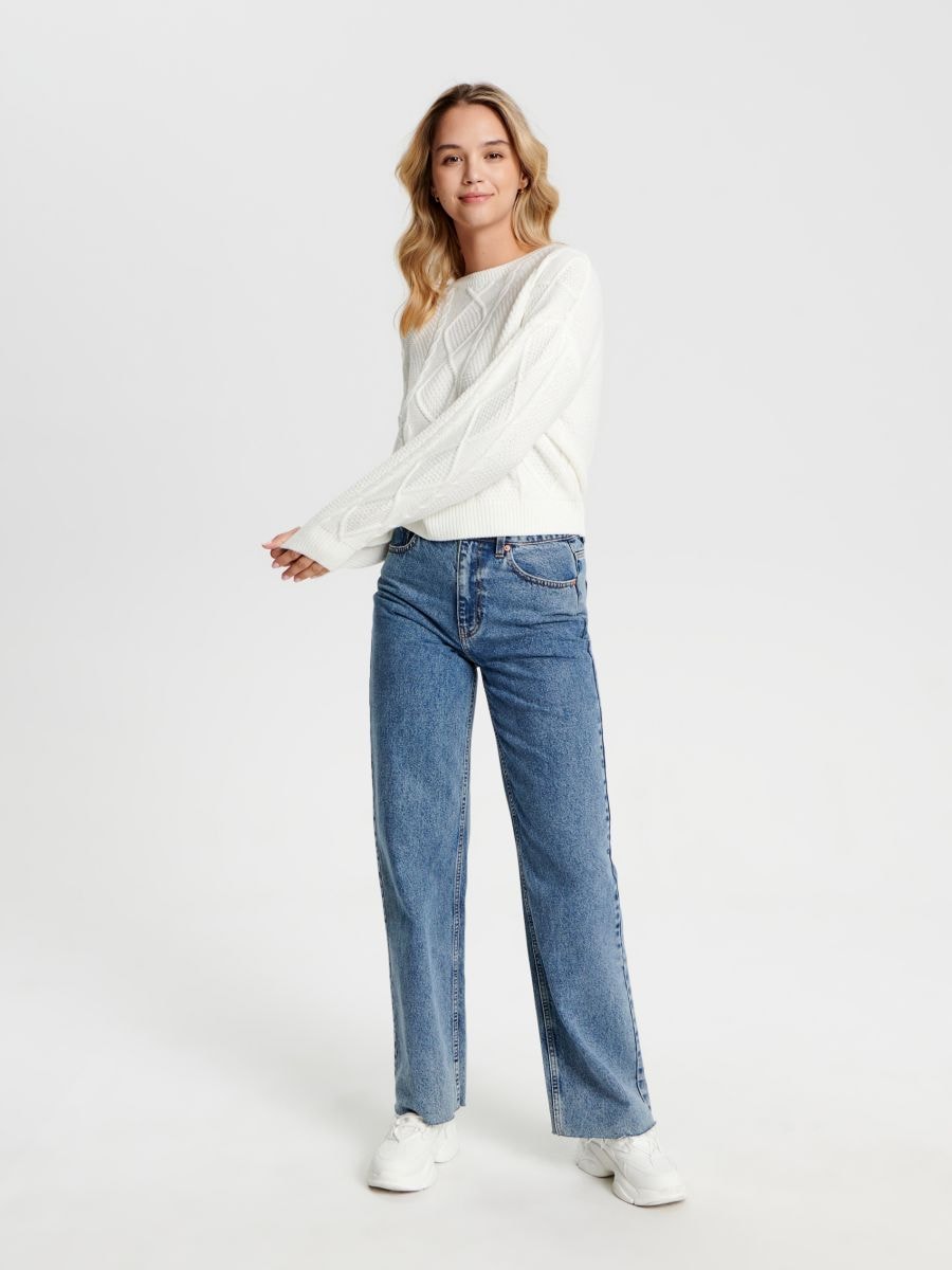 Sweter Kolor kremowy  7384J-01X