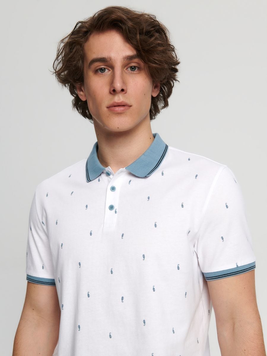 Koszulka polo Kolor biały  0198T-00X