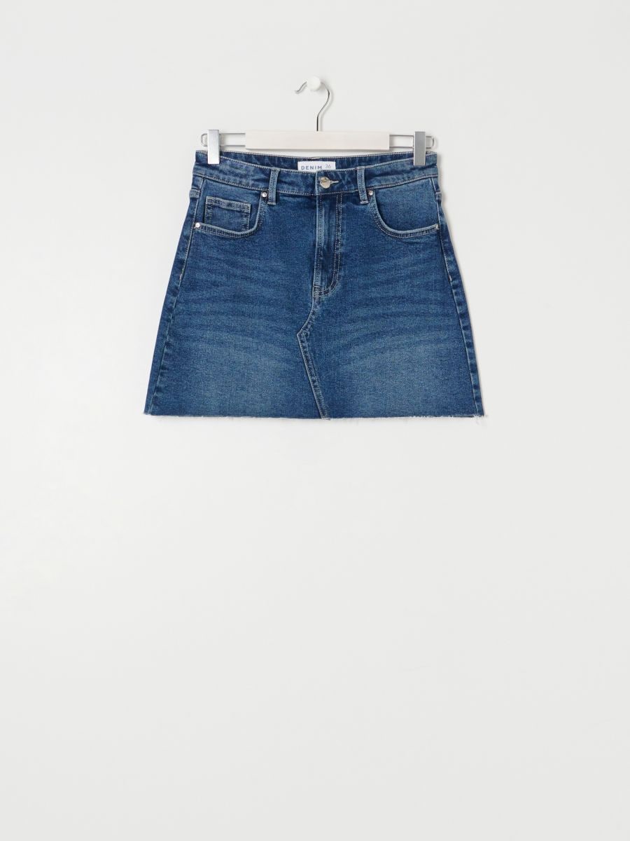 Spódnica mini jeansowa Kolor niebieski  6057J-55J