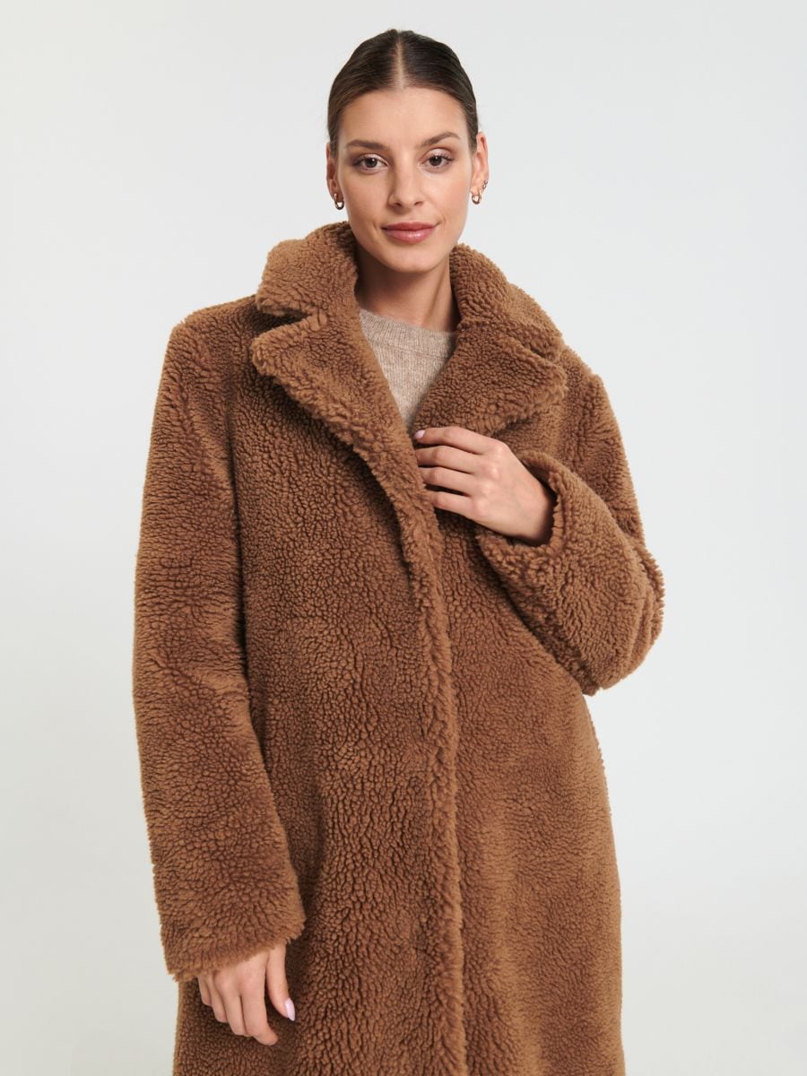 Płaszcz teddy Kolor brązowy  3568X-82X
