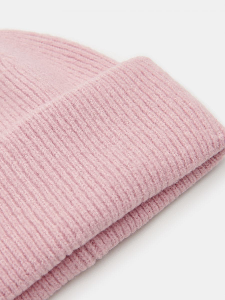 Czapka beanie Kolor różowy  8724F-03M