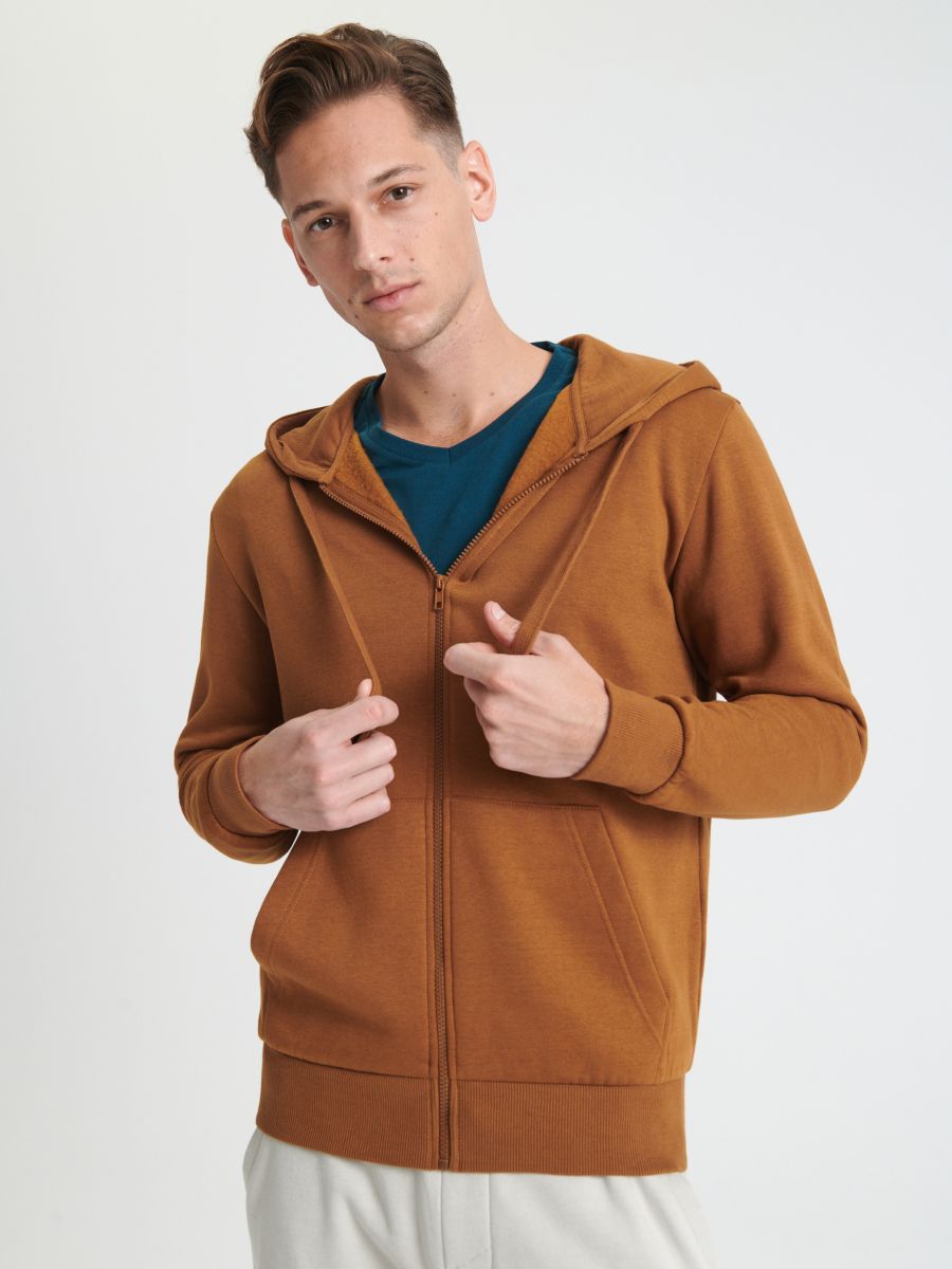 Bluza rozpinana basic Kolor brązowy  6979D-82X