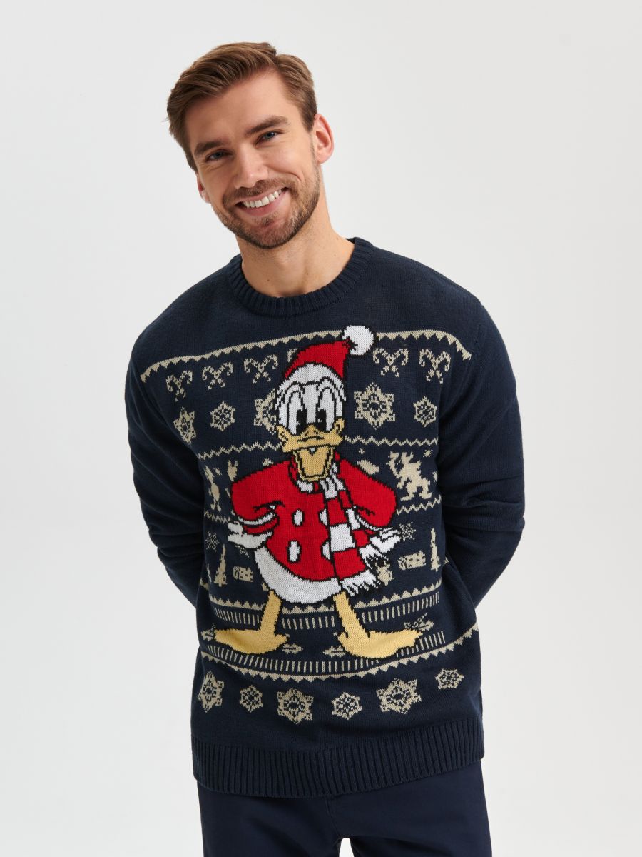 Sweter Kaczor Donald Kolor granatowy  0203D-59X