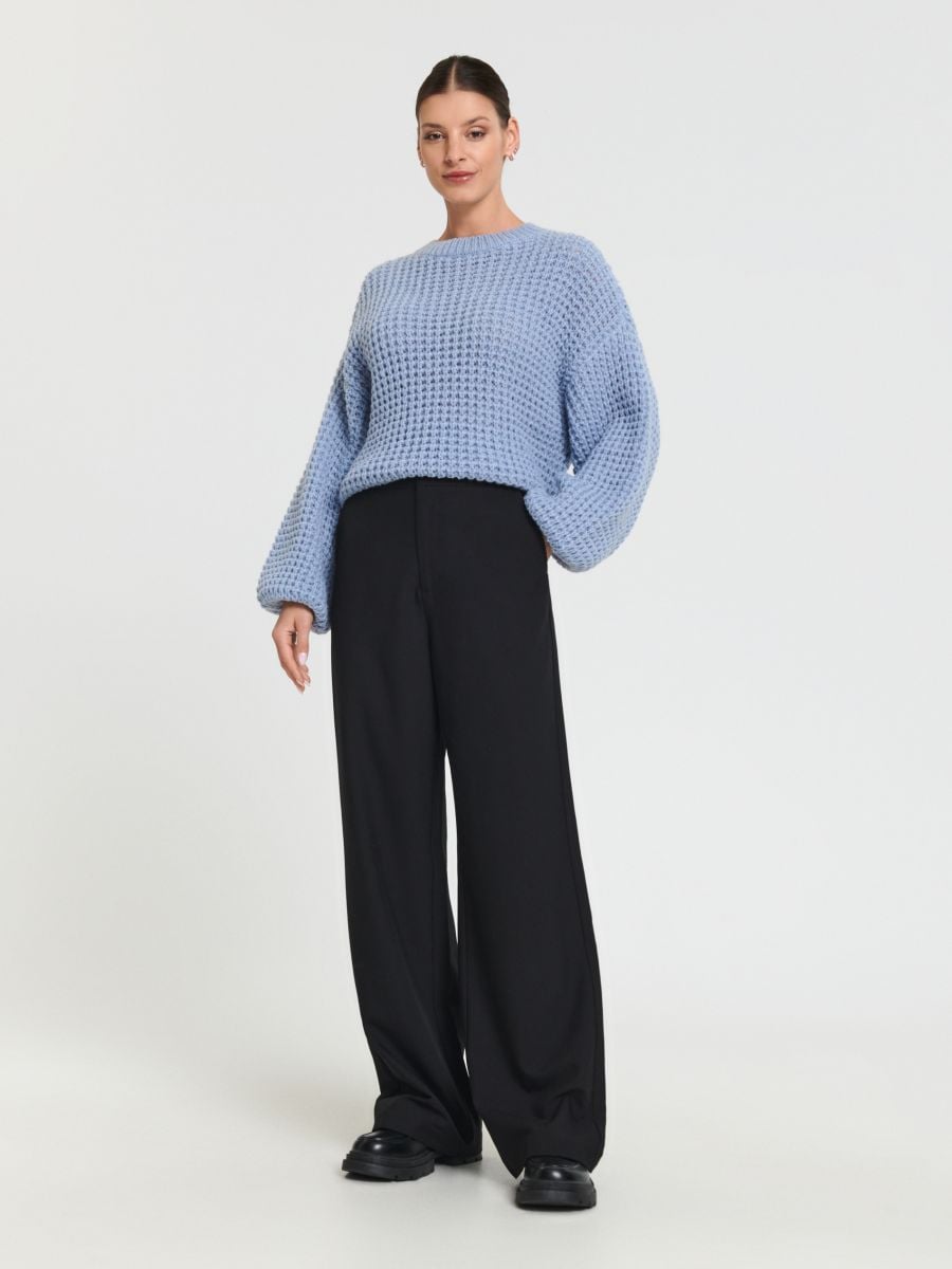 Sweter ażurowy Kolor mid blue  3404X-52X