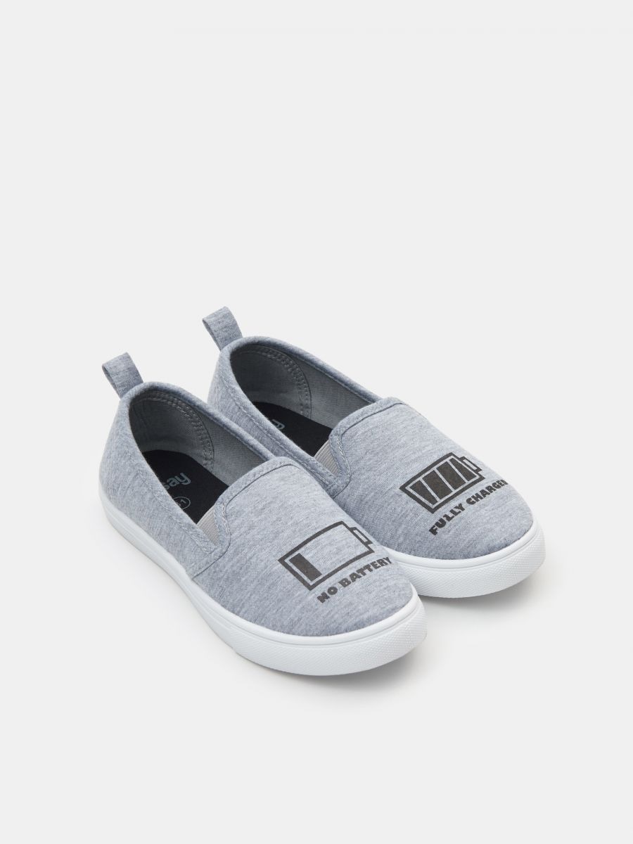 Tenisówki slip on Kolor szary  7598R-09M