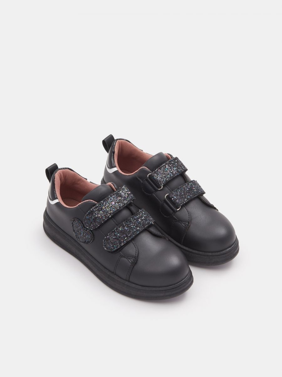 Sneakersy na rzepy Kolor czarny  7257P-99X