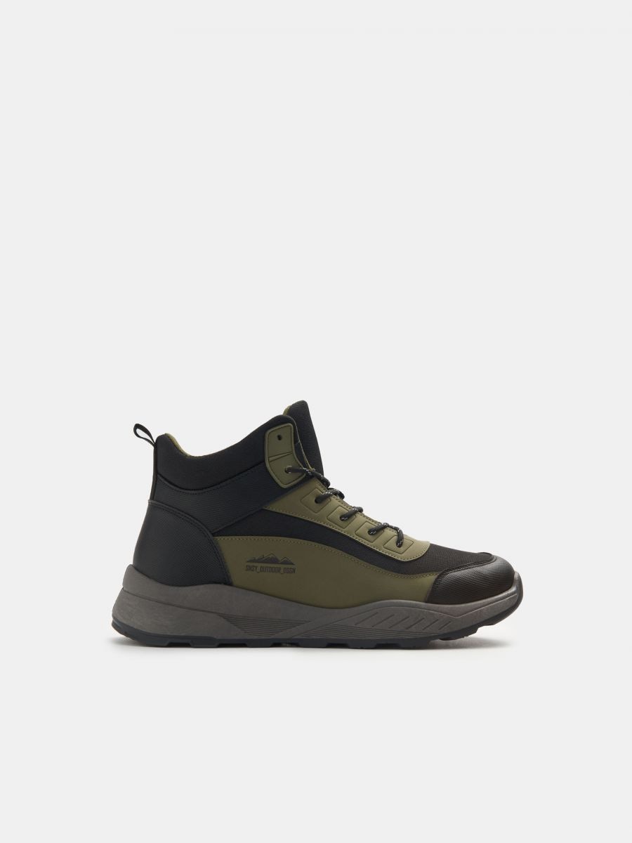 Buty trekkingowe Kolor khaki  2901O-87X