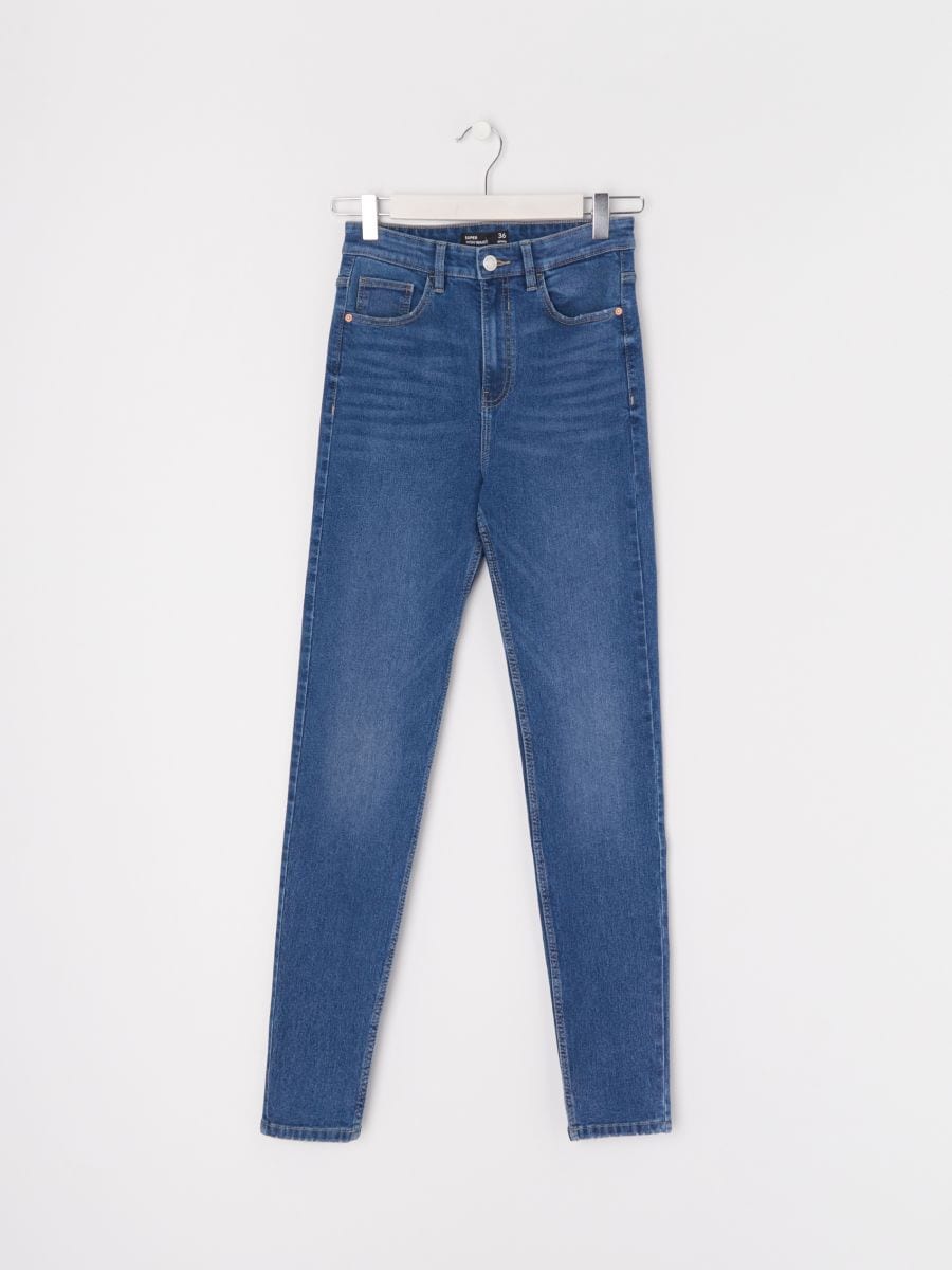 Jeansy skinny high waist Kolor granatowy  3154B-59J