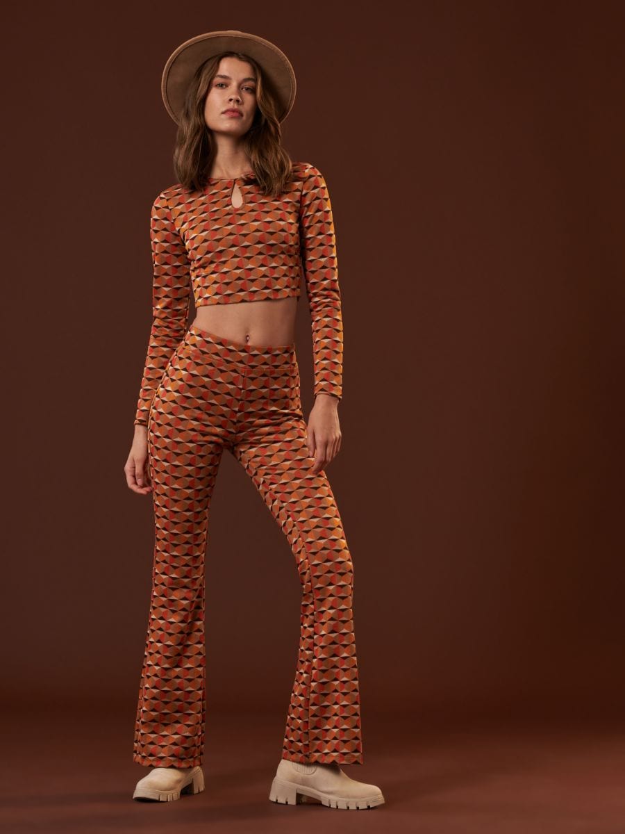 Crop top ze wzorem Kolor wielobarwny  6258R-MLC