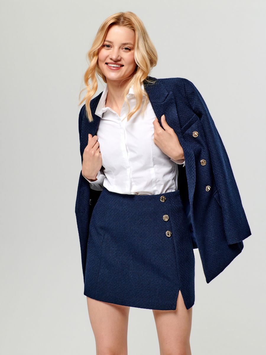 Spódnica mini Kolor granatowy  ZB048-59X