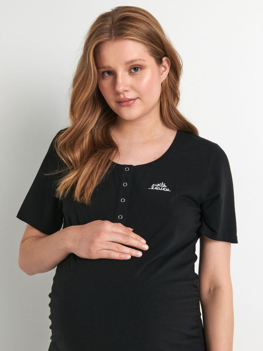 Piżama MAMA Kolor czarny  3692O-99X