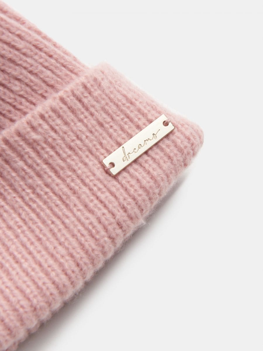 Czapka beanie Kolor różowy  8684F-03X
