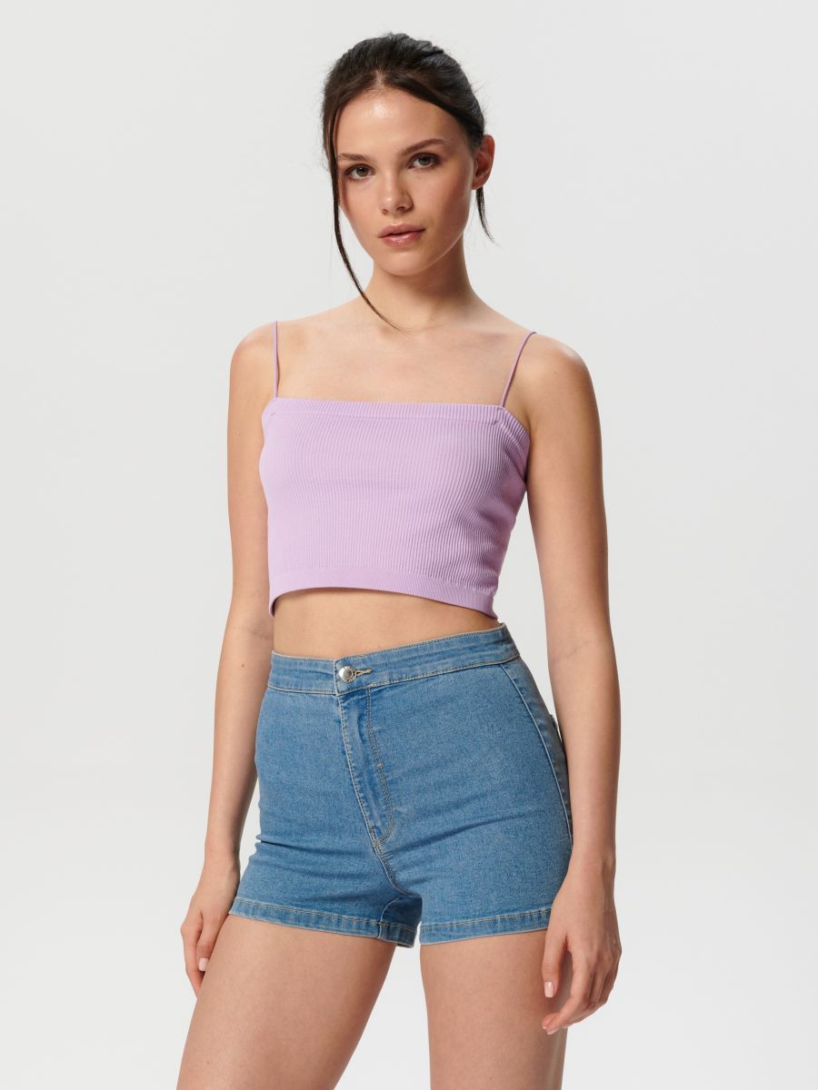 Szorty jeansowe high waist Kolor niebieski  6014J-50J
