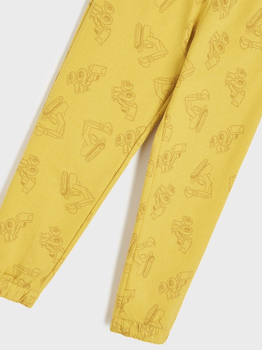 Spodnie dresowe jogger Kolor żółty  6561X-11X