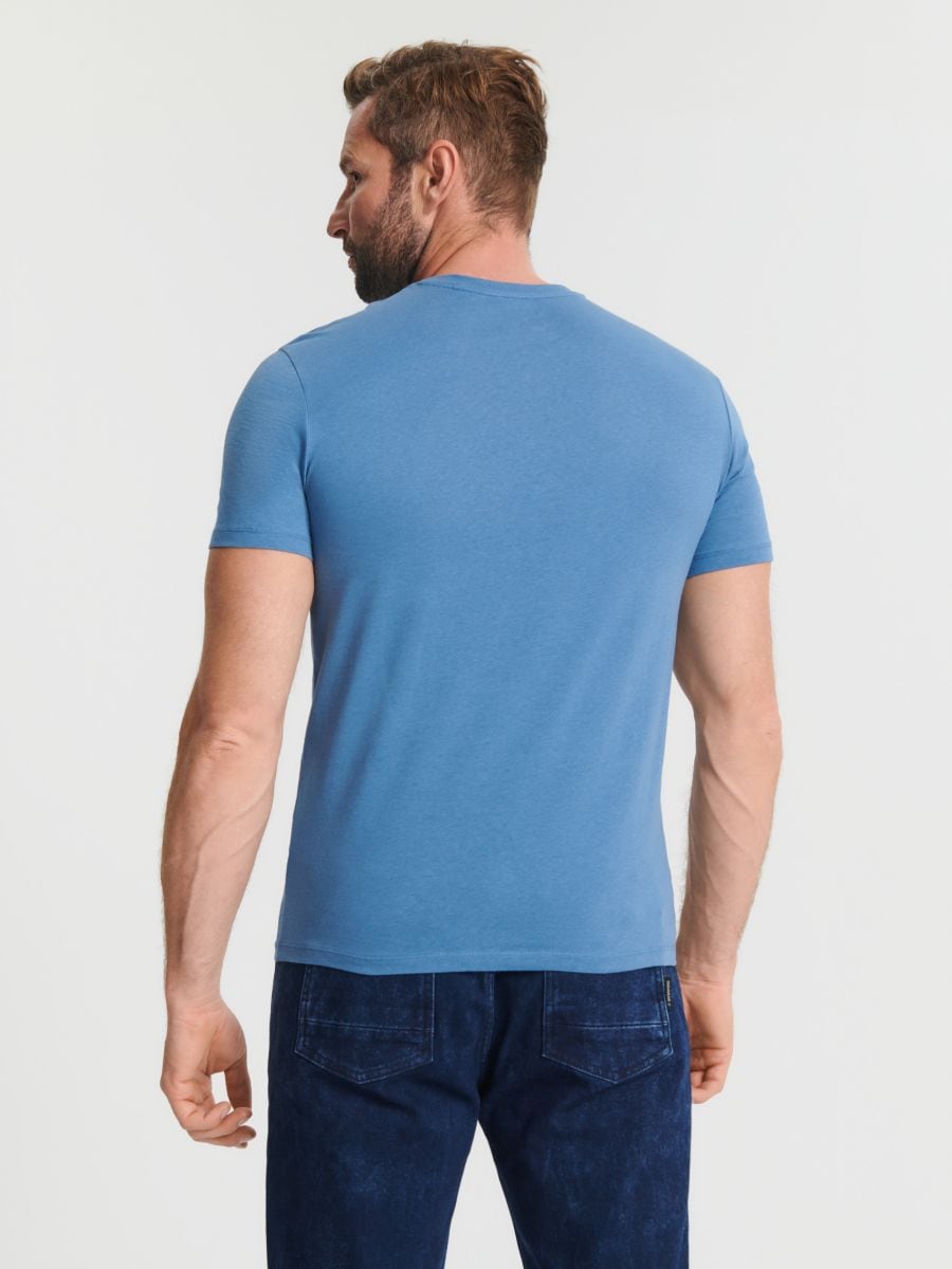 Koszulka basic Kolor niebieski  2359O-54X