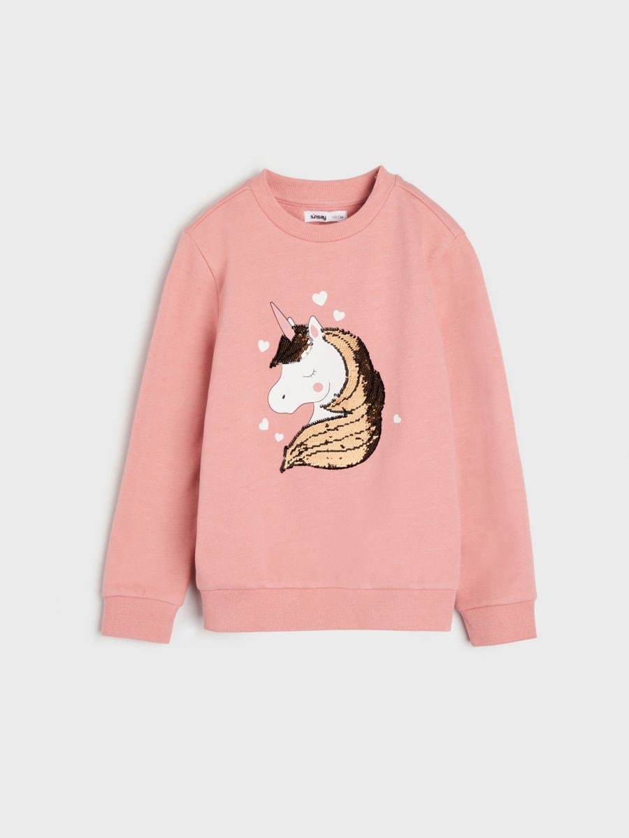 Bluza z cekinami Kolor różowy  8510M-30X
