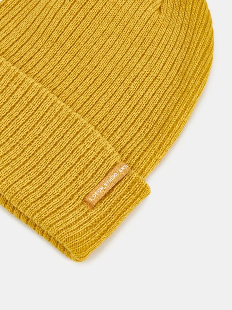 Czapka beanie Kolor żółty  2761O-17X