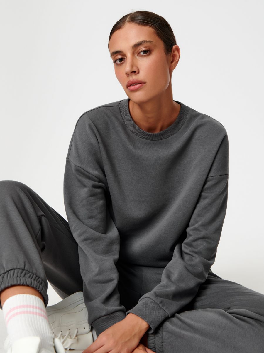 Bluza ze ściągaczami Kolor szary  6363J-90X