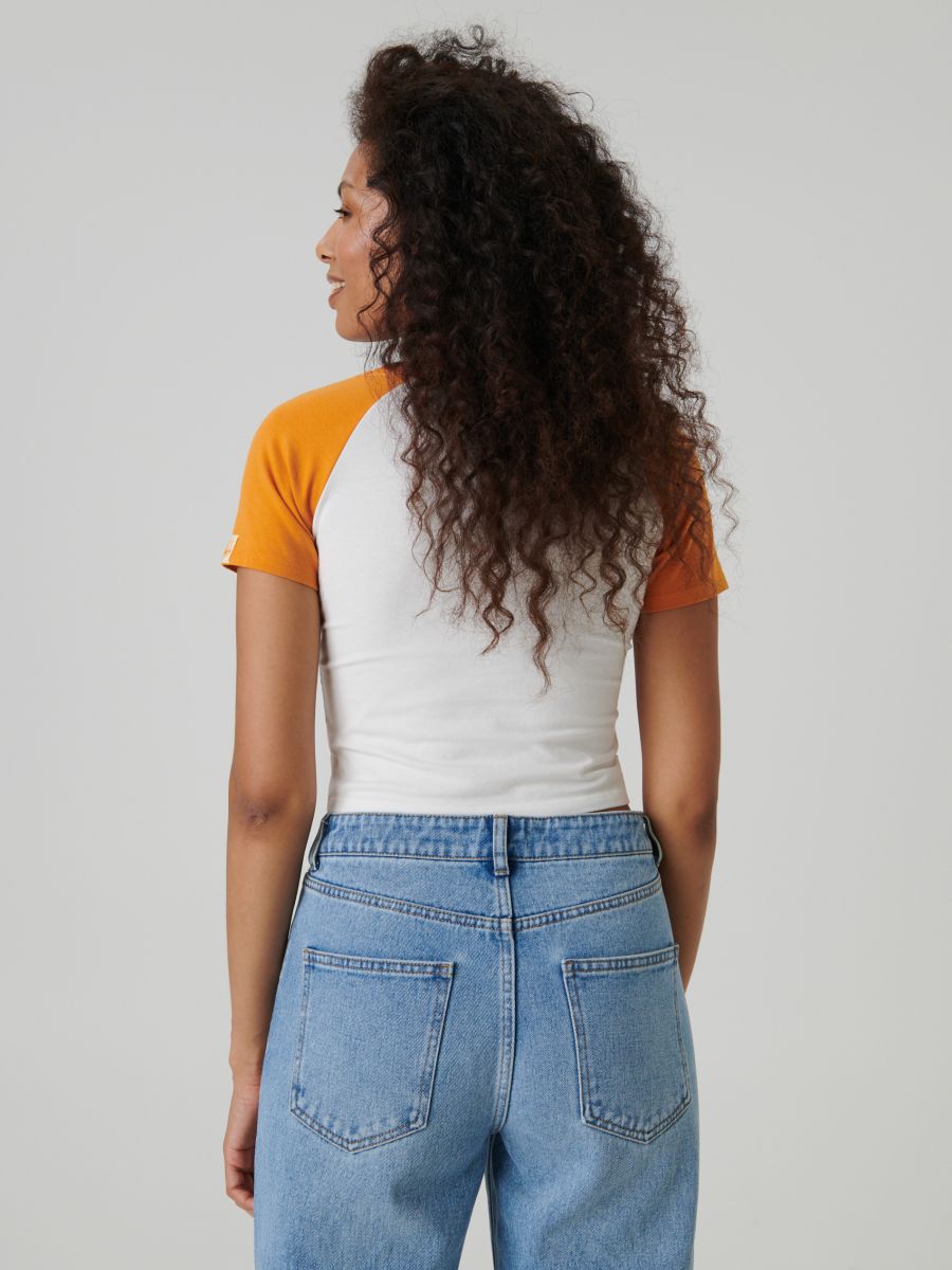Crop top z nadrukiem Harry Potter Kolor żółty  2775B-17X