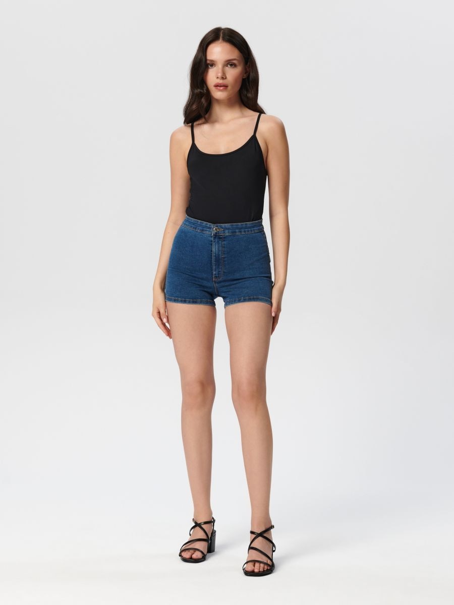 Szorty jeansowe high waist Kolor niebieski  6014J-55J