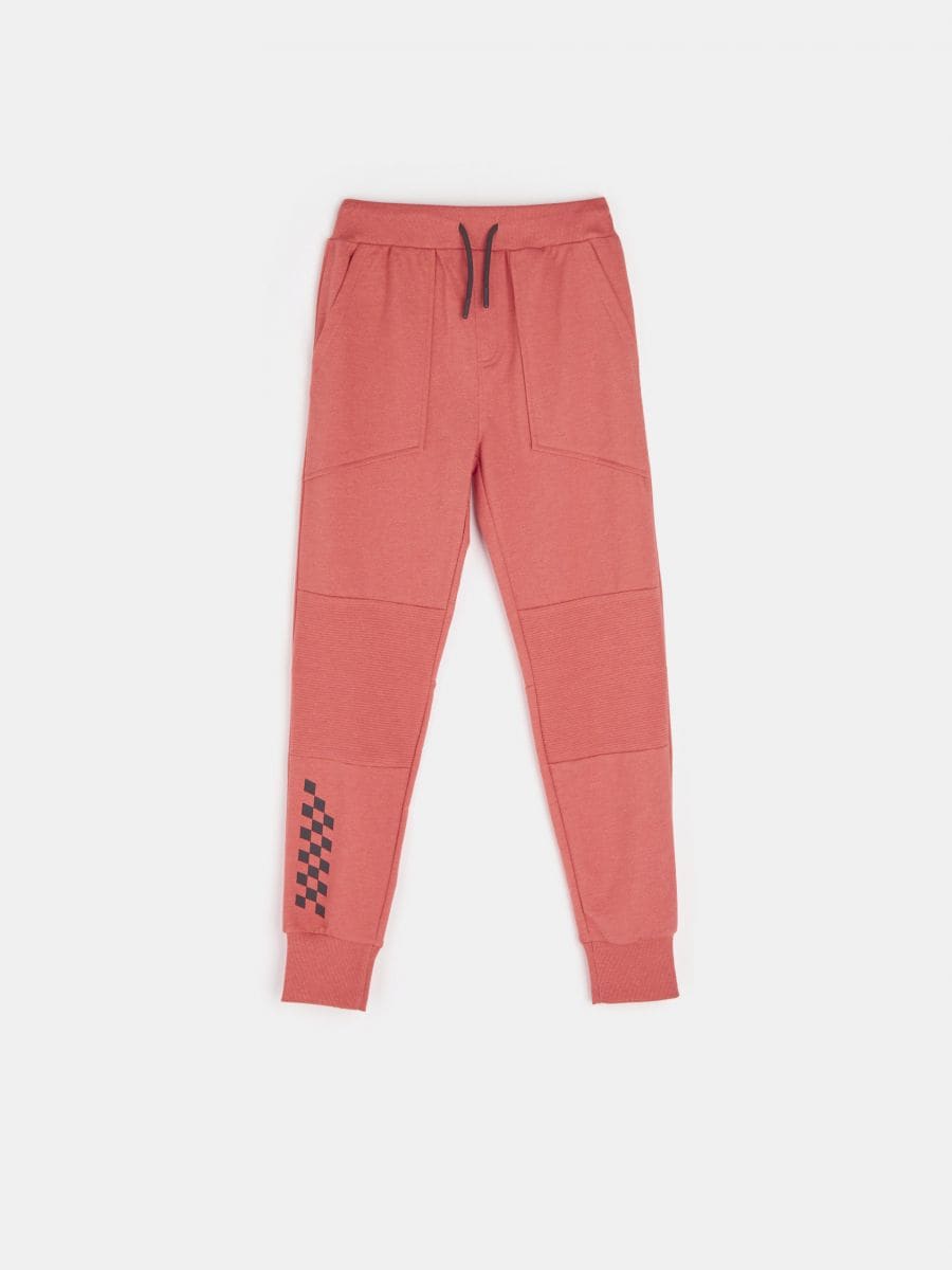 Spodnie dresowe jogger Kolor begonia  0877M-31X
