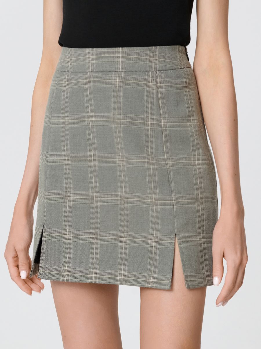 Spódnica mini trapezowa Kolor wielobarwny  3470X-MLC