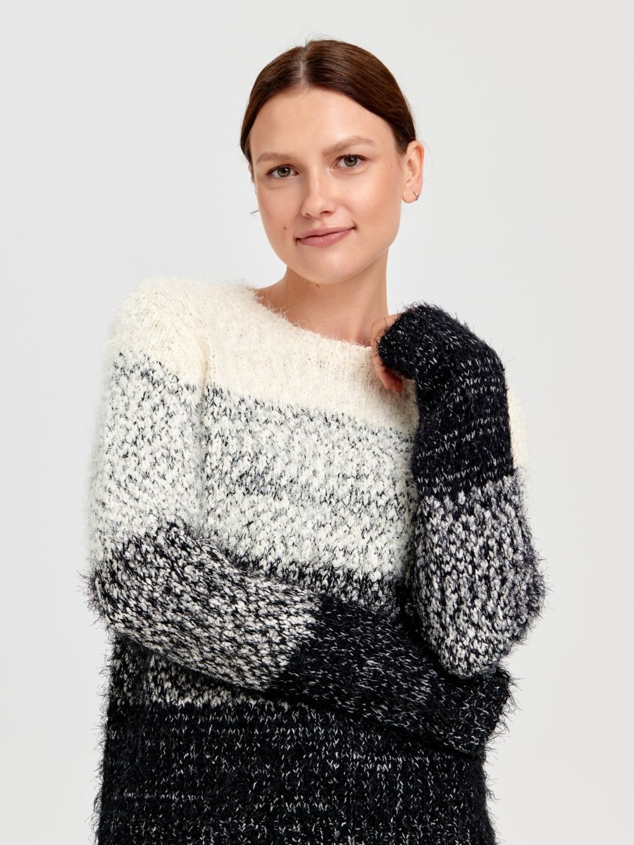 Sweter w pasy Kolor wielobarwny  7456J-MLC