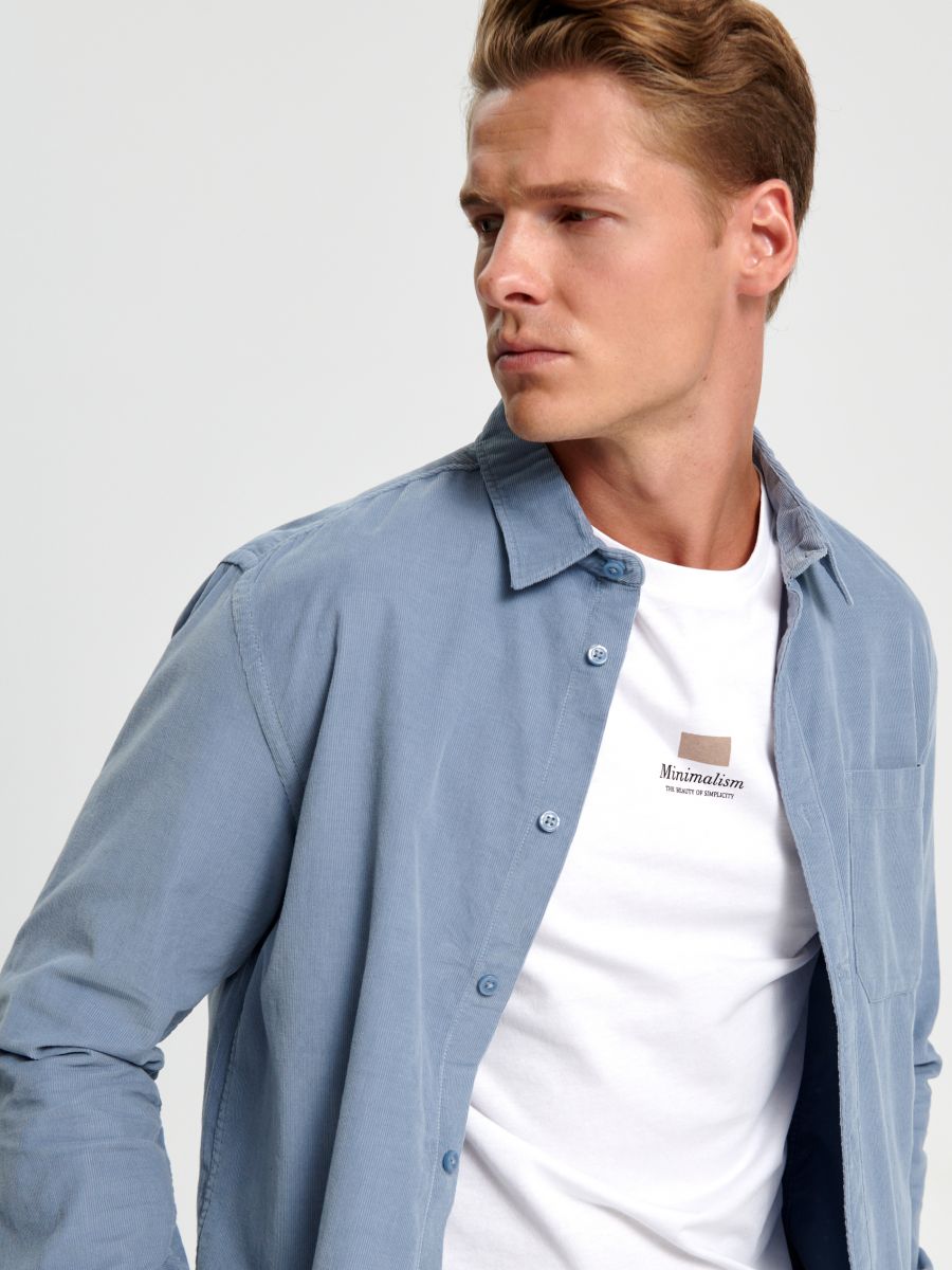 Koszula regular fit Kolor błękitny  1911O-05X