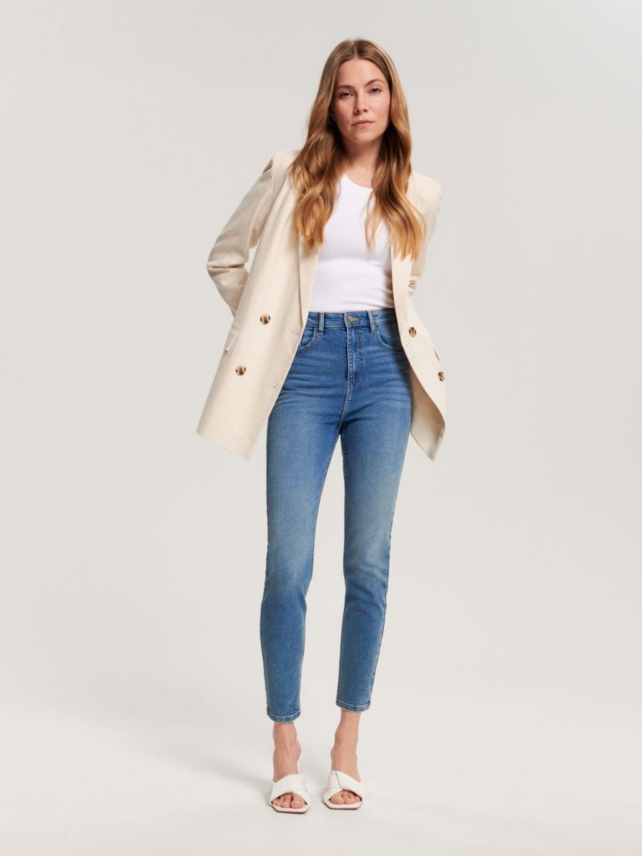 Jeansy skinny high waist Kolor niebieski  3154B-55J