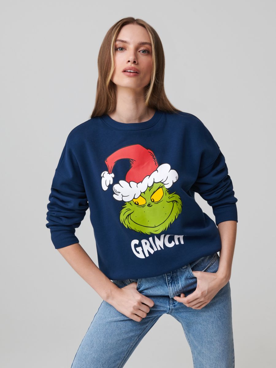 Bluza z nadrukiem Grinch Kolor granatowy  4373N-59X