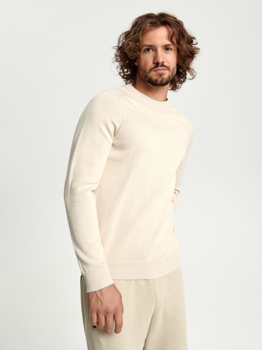 Sweter Kolor kremowy  0498A-02X