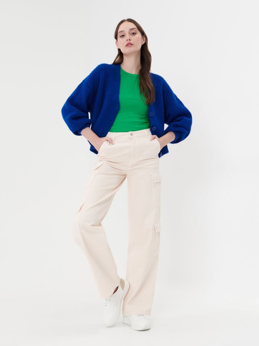 Top w prążki Kolor zielony  8954J-76X