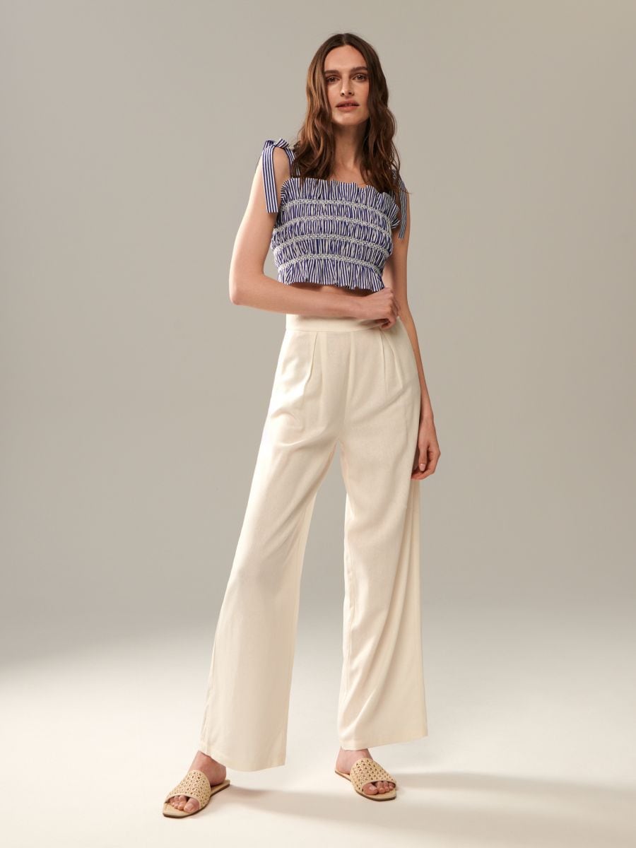 Crop top w paski Kolor wielobarwny  VF573-MLC
