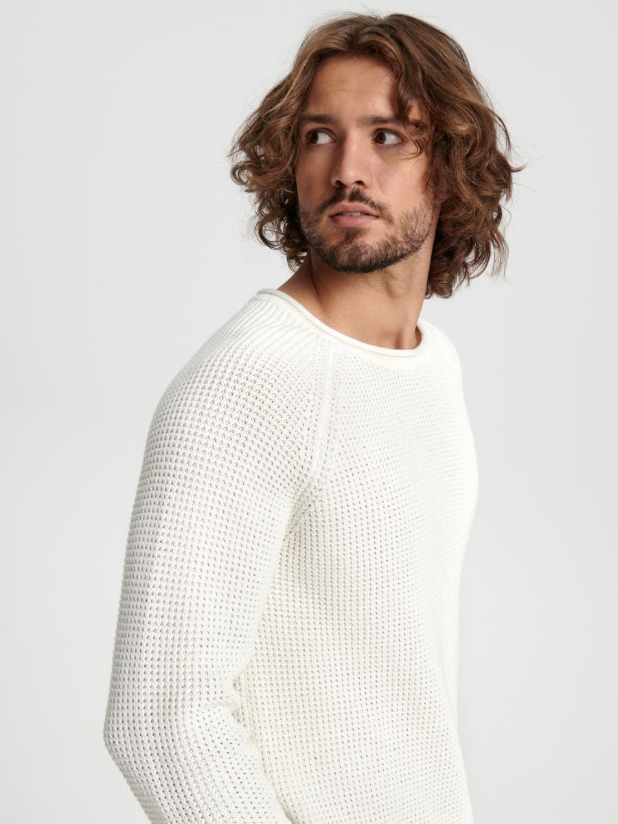 Sweter bawełniany Kolor kremowy  4621A-01X