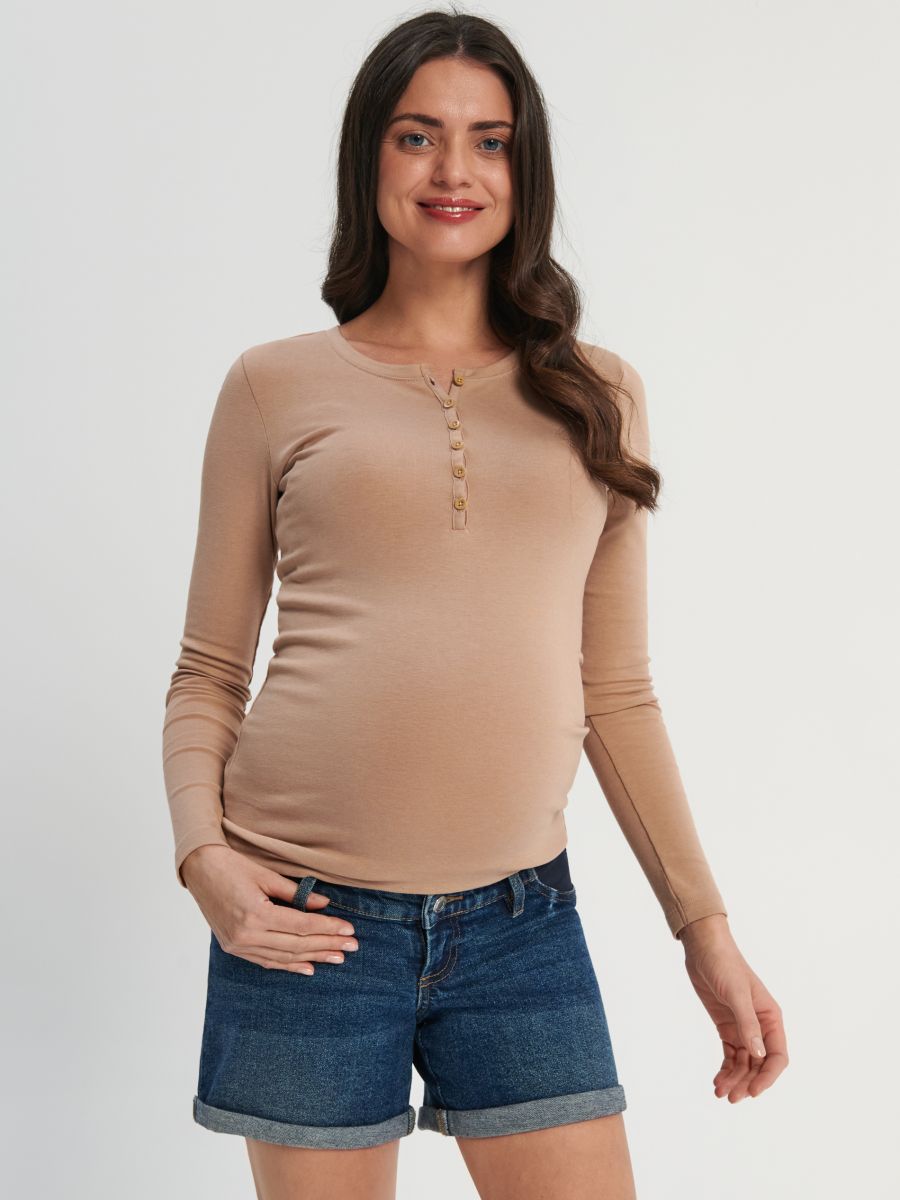 Szorty jeansowe MAMA Kolor granatowy  6012J-59J