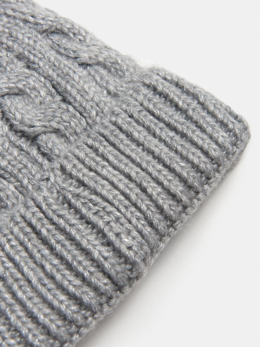 Czapka beanie Kolor szary  1353X-09M