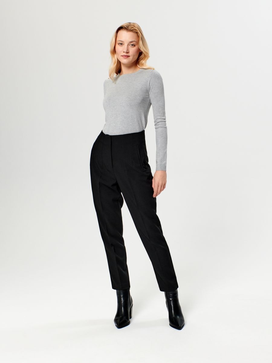 Sweter z ozdobnymi guzikami Kolor szary  7371J-9MM