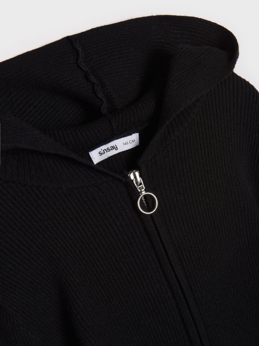 Sweter rozpinany Kolor czarny  1662M-99X