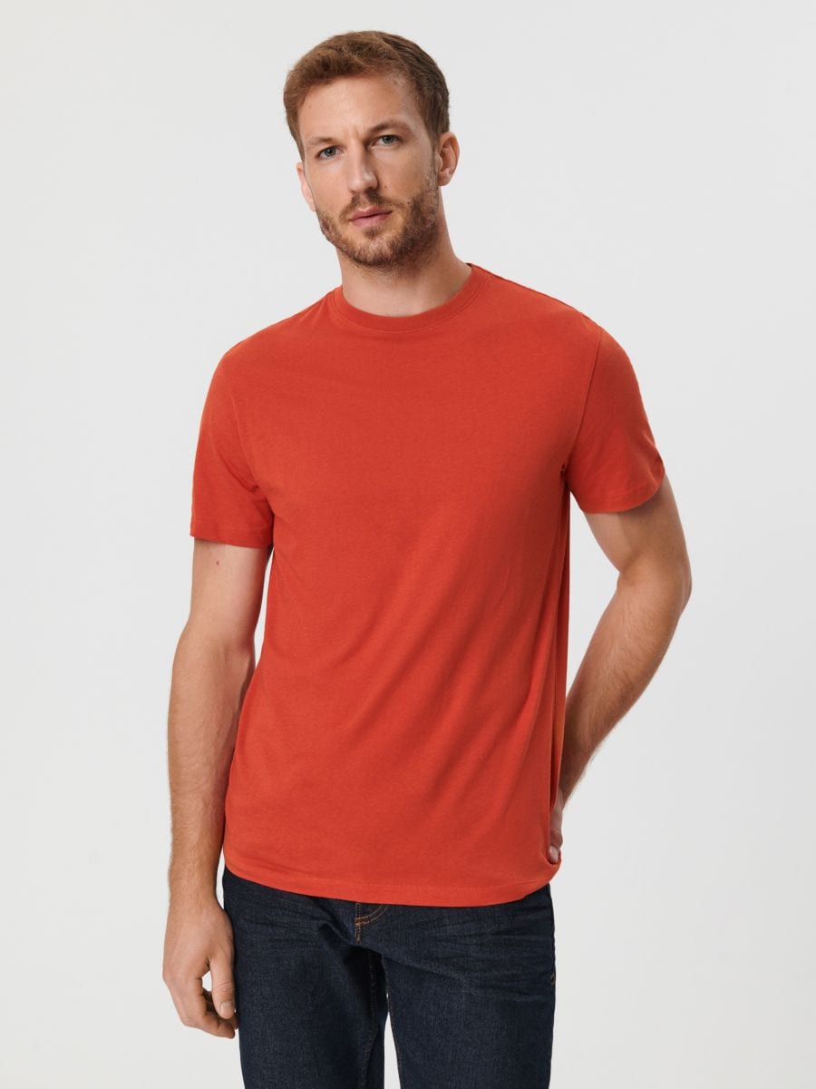 Koszulka basic Kolor pomarańczowy  2358O-28X
