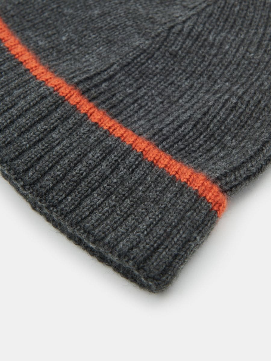 Czapka beanie Kolor szary  9266I-90M