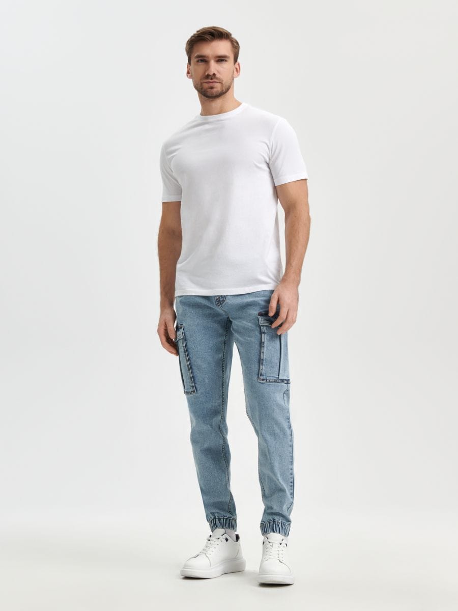 Jeansy loose Kolor niebieski  1608O-50J