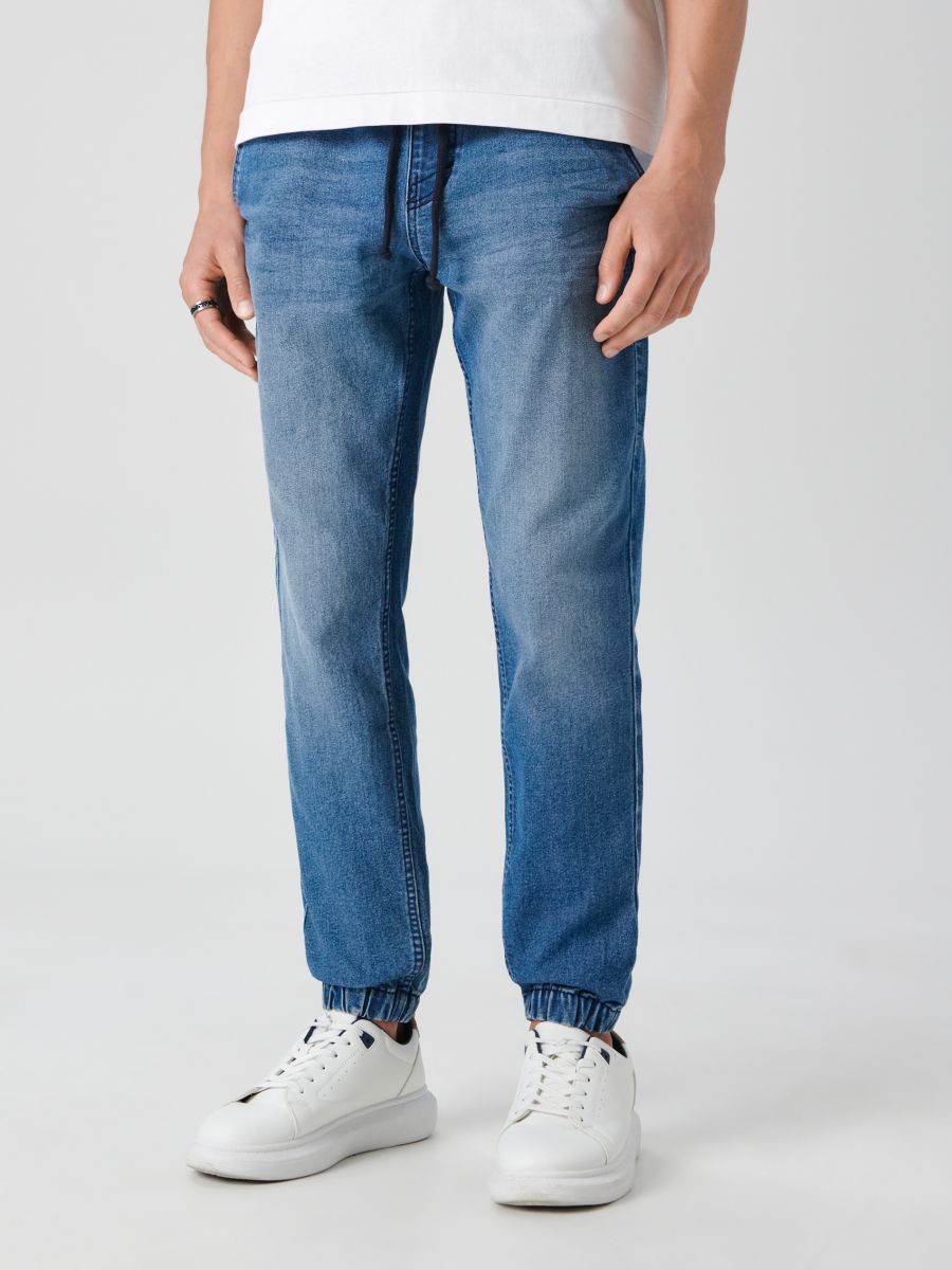 Jeansy jogger Kolor granatowy  1573O-59J