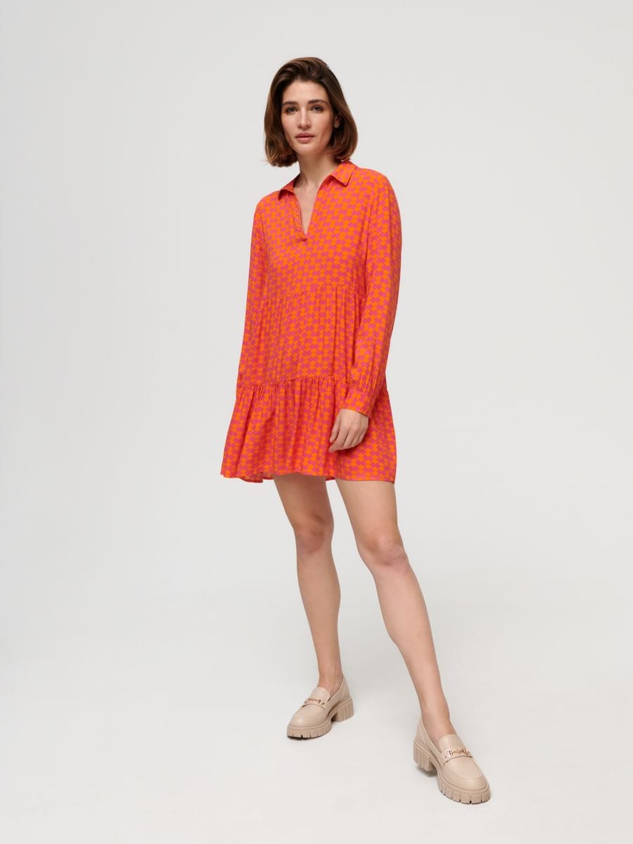Sukienka mini babydoll Kolor wielobarwny  YZ934-MLC
