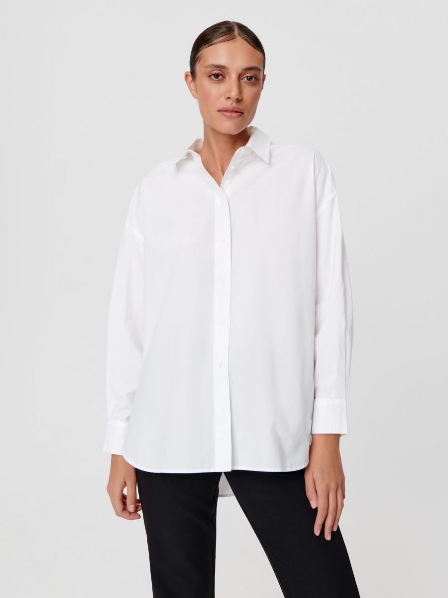 Koszula bawełniana Kolor biały  7014K-00X