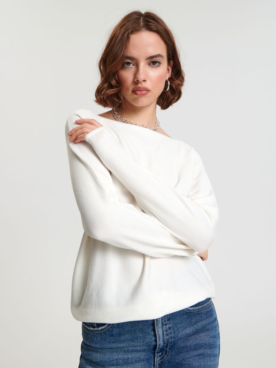 Sweter Kolor kremowy  3399X-01X
