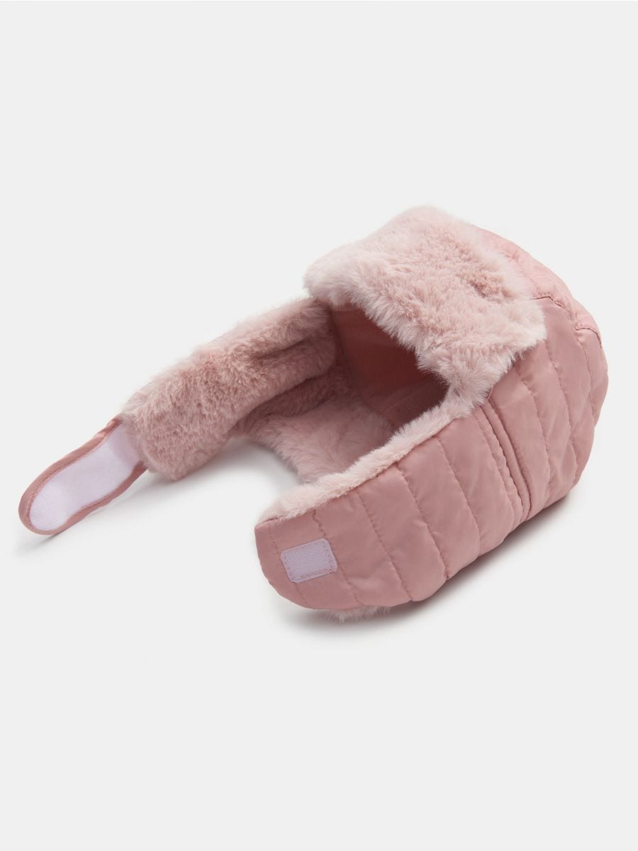 Czapka uszatka Kolor różowy  6601C-39X