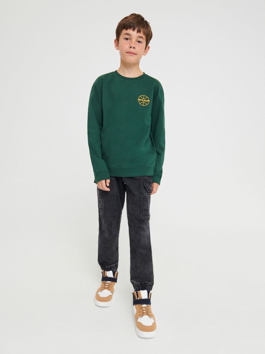 Jeansy cargo Kolor czarny  7311Y-99J