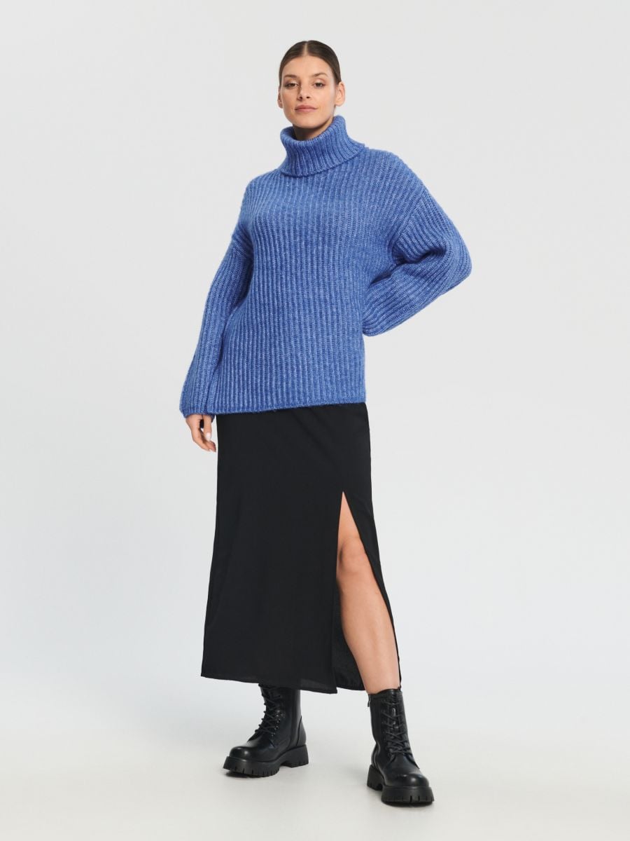 Sweter z golfem Kolor niebieski  3405X-54M